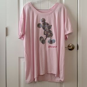 Disneyland Two Tone Sequin Mickey Mouse Shirt
